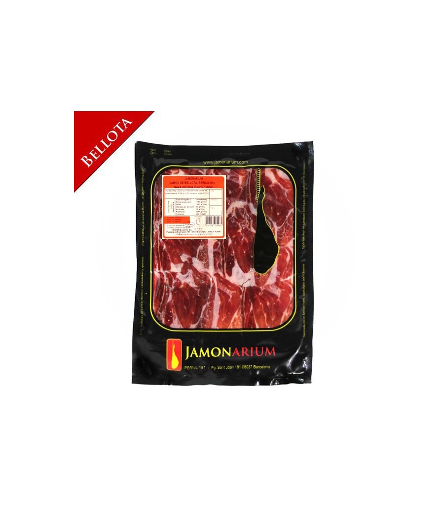 Bellota Iberico Ham, 50% Iberian breed sliced 100g